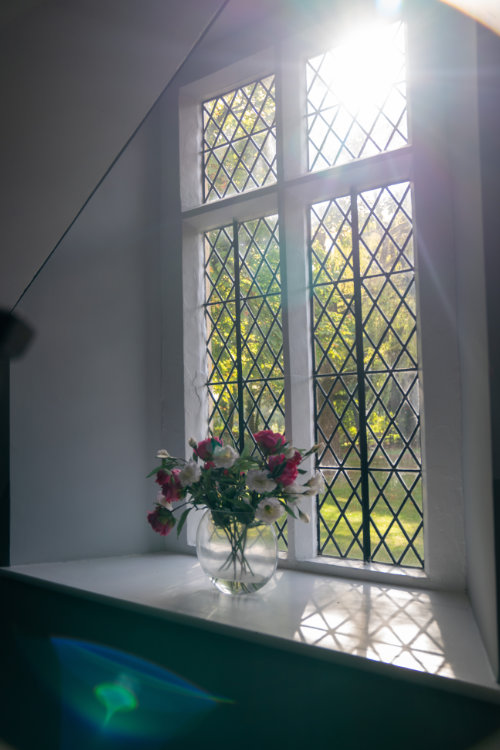 Light flooding through a window at Thornbury Lodge